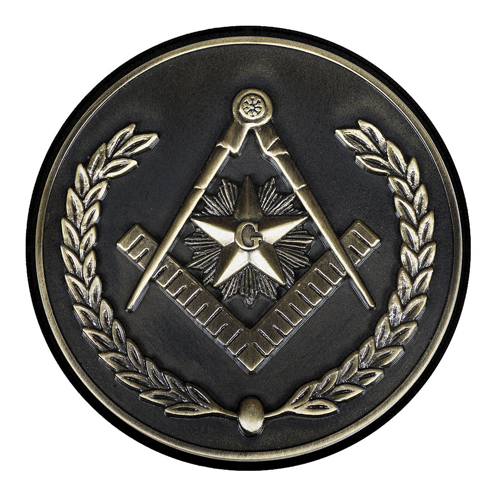 Freemasonry Medal Print Round Blanket