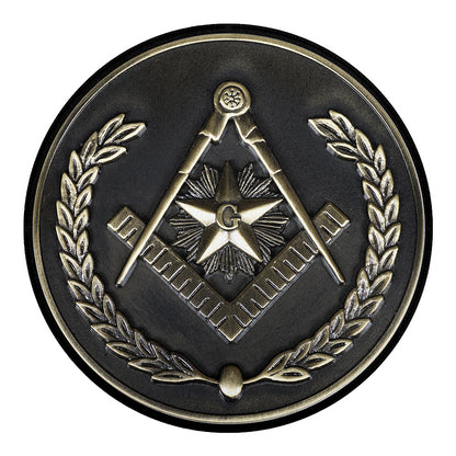 Freemasonry Medal Print Round Blanket