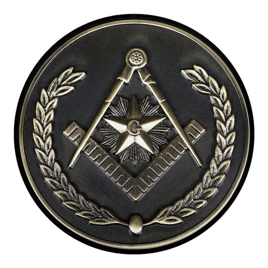 Freemasonry Medal Print Round Blanket