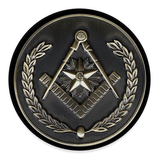 Freemasonry Medal Print Round Floor Mat
