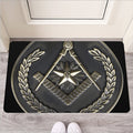 Freemasonry Medal Print Rubber Doormat