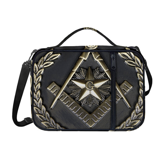 Freemasonry Medal Print Shoulder Strap Bible Bag
