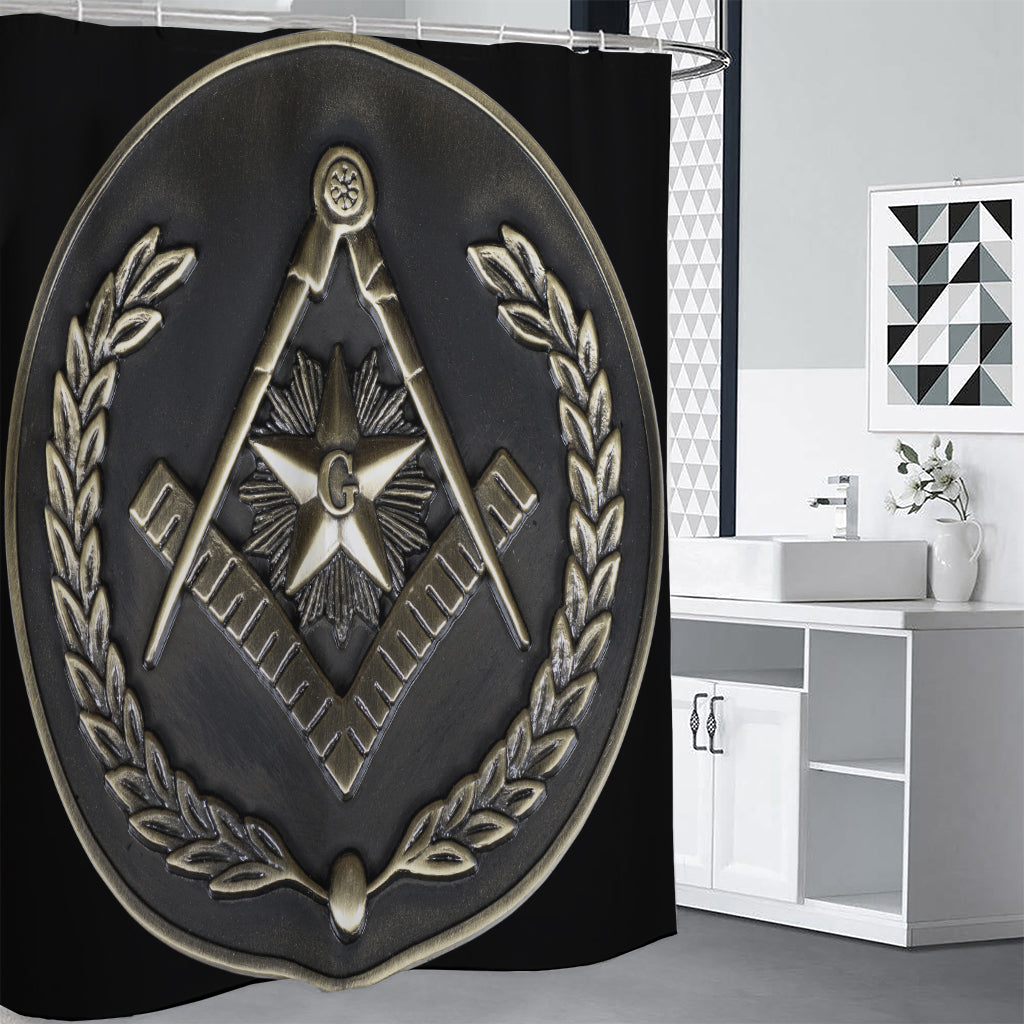 Freemasonry Medal Print Shower Curtain