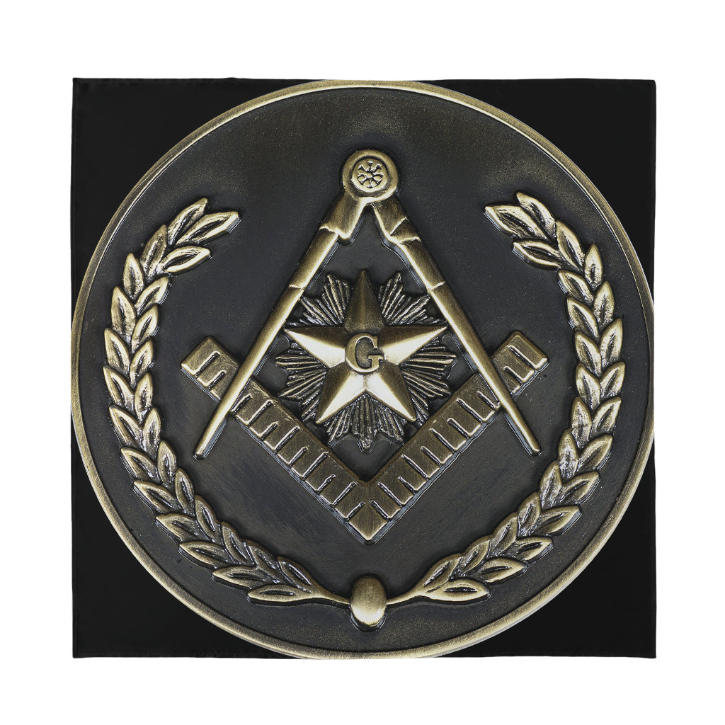 Freemasonry Medal Print Silk Bandana