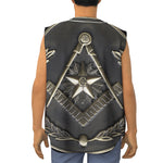 Freemasonry Medal Print Sleeveless Baseball Jersey