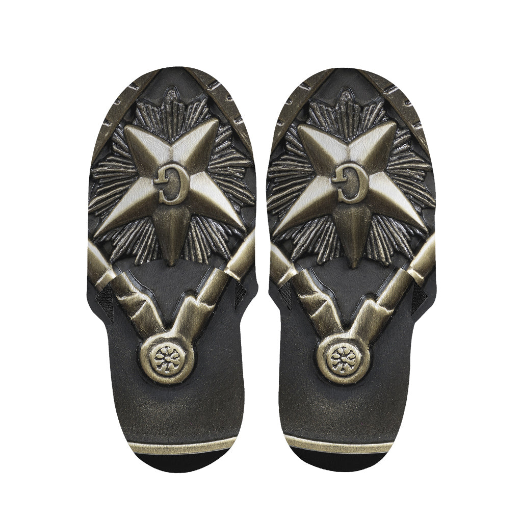 Freemasonry Medal Print Slippers