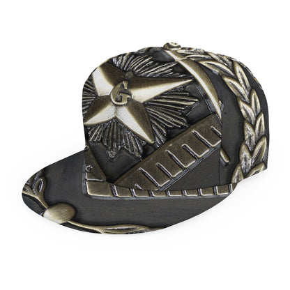 Freemasonry Medal Print Snapback Cap