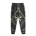 Freemasonry Medal Print Sweatpants