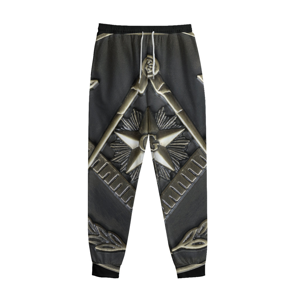 Freemasonry Medal Print Sweatpants