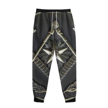 Freemasonry Medal Print Sweatpants
