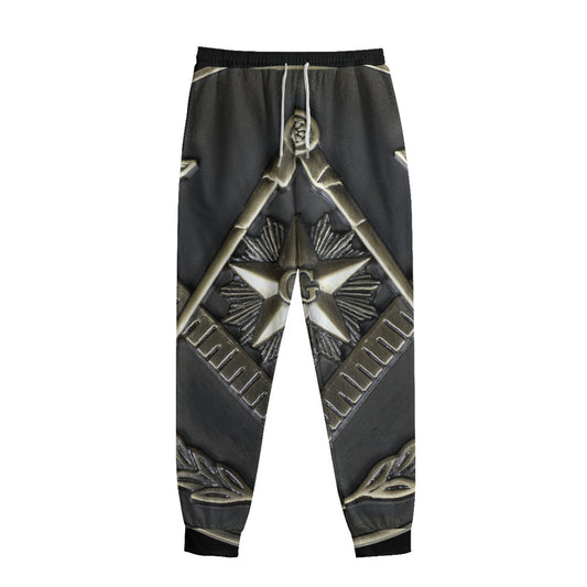 Freemasonry Medal Print Sweatpants