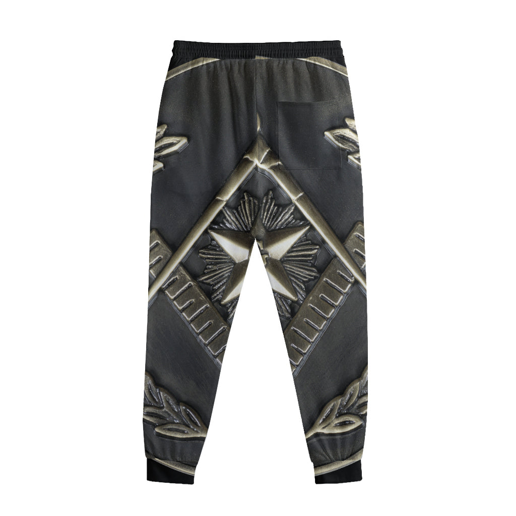 Freemasonry Medal Print Sweatpants