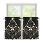 Freemasonry Medal Print Tier Curtains