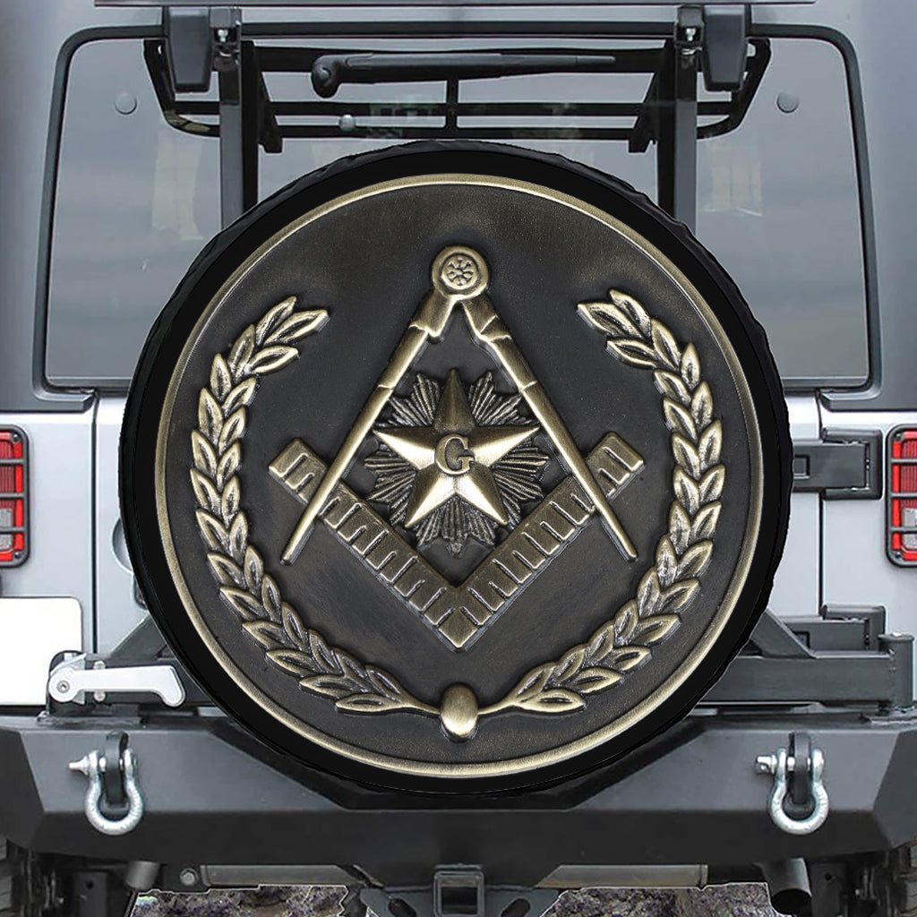 Freemasonry Medal Print Tire Cover