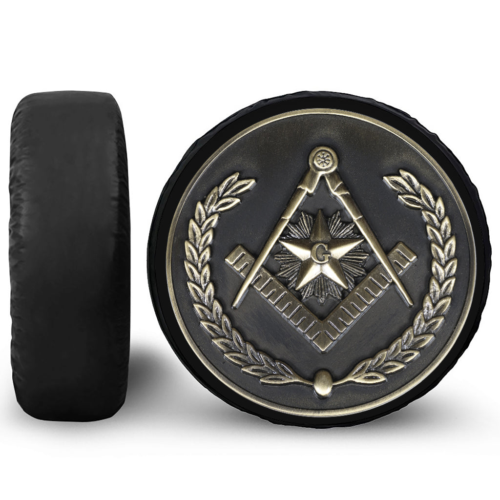 Freemasonry Medal Print Tire Cover