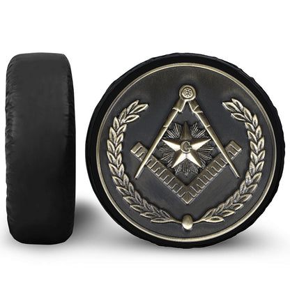 Freemasonry Medal Print Tire Cover