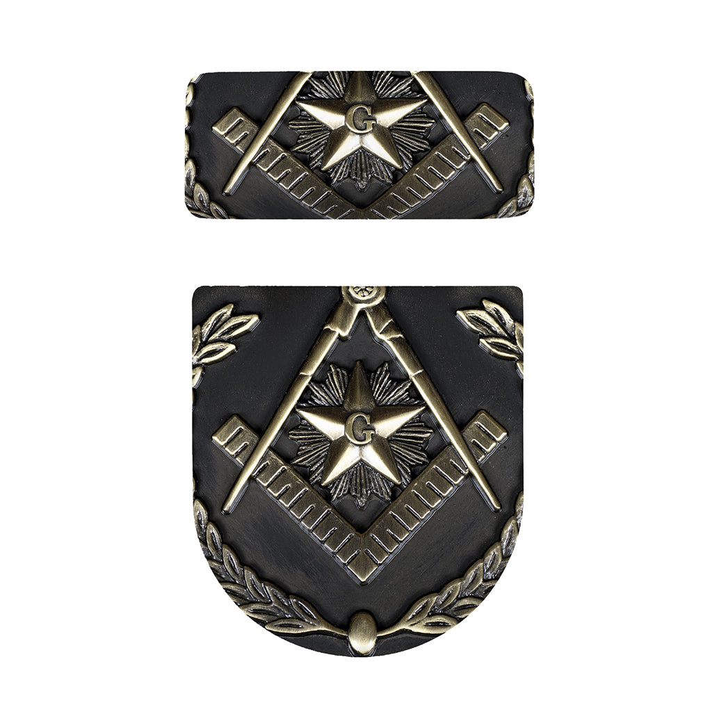 Freemasonry Medal Print Toilet Lid And Tank Cover Set