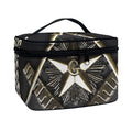 Freemasonry Medal Print Travel Makeup Bag