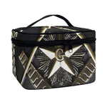 Freemasonry Medal Print Travel Makeup Bag