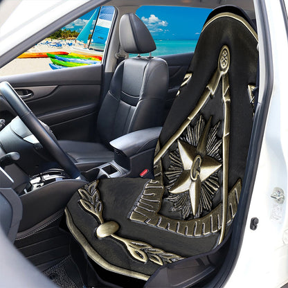 Freemasonry Medal Print Waterproof Car Seat Cover