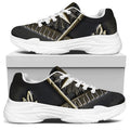 Freemasonry Medal Print White Chunky Shoes
