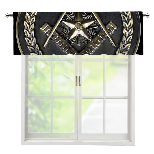 Freemasonry Medal Print Window Valance