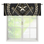 Freemasonry Medal Print Window Valance