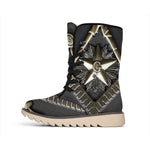 Freemasonry Medal Print Winter Boots