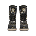 Freemasonry Medal Print Winter Boots