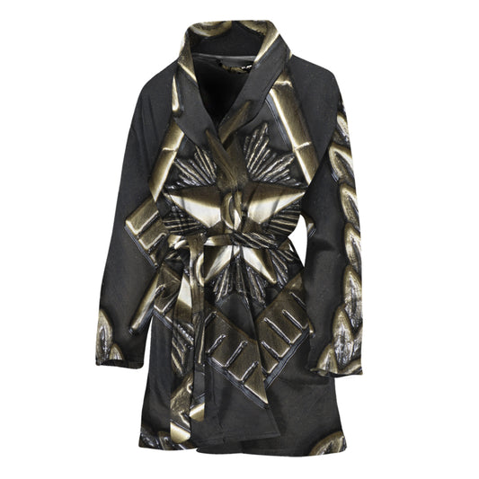 Freemasonry Medal Print Women's Bathrobe