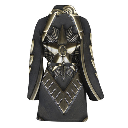 Freemasonry Medal Print Women's Bathrobe