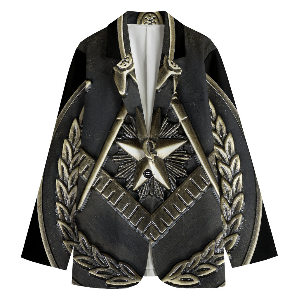 Freemasonry Medal Print Women's Blazer