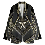 Freemasonry Medal Print Women's Cotton Blazer