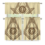 Freemasonry Symbol Print 3 Piece Kitchen Curtains