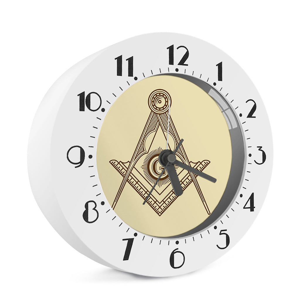 Freemasonry Symbol Print Alarm Clock