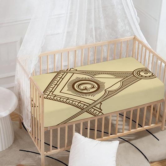 Freemasonry Symbol Print Baby Crib Sheet