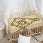 Freemasonry Symbol Print Baby Crib Sheet