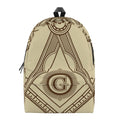Freemasonry Symbol Print School Backpack