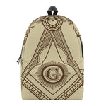 Freemasonry Symbol Print Backpack