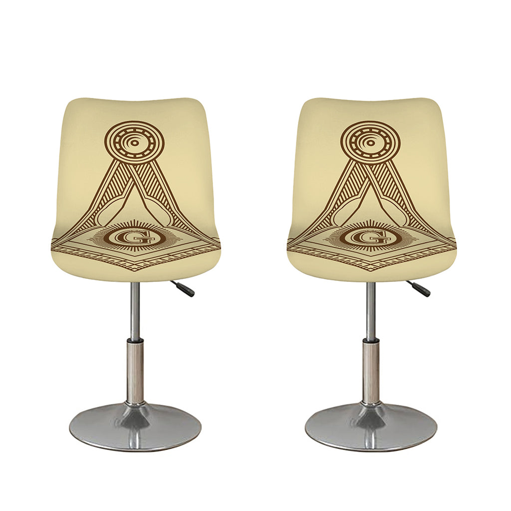 Freemasonry Symbol Print Bar Stool Covers