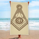 Freemasonry Symbol Print Beach Towel