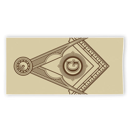 Freemasonry Symbol Print Beach Towel