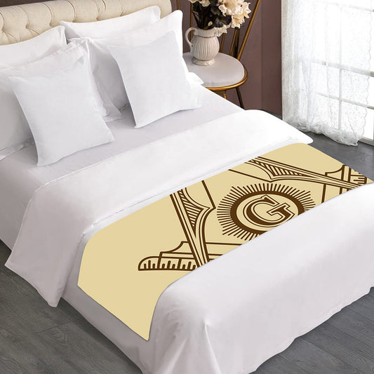 Freemasonry Symbol Print Bed Runner