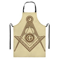 Freemasonry Symbol Print Bib Apron With Pocket