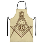 Freemasonry Symbol Print Bib Apron With Pocket