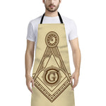 Freemasonry Symbol Print Bib Apron With Pocket