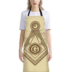 Freemasonry Symbol Print Bib Apron With Pocket