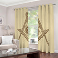 Freemasonry Symbol Print Dimout Grommet Curtains