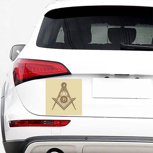 Freemasonry Symbol Print Car Sticker