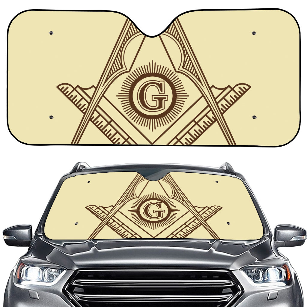 Freemasonry Symbol Print Car Windshield Sun Shade